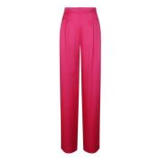 Max Mara Studio Fuchsia satinbyxor med osynlig dragkedja Pink, Dam