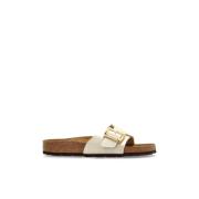 Birkenstock Catalina Kuddförsedda Slides med Spänne Beige, Dam