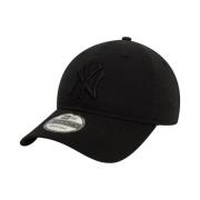 New Era Vintage Tvättad Yankees Logga Keps Black, Herr