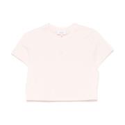 Maison Kitsuné Blush Pink Crew Neck Cropped T-shirt Pink, Dam