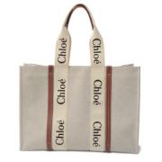 Chloé Pre-owned Pre-owned Canvas handvskor White, Dam