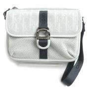 Dior Vintage Pre-owned Canvas axelremsvskor Gray, Herr