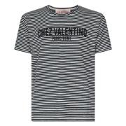 Valentino Garavani Blå Logo Print T-shirts och Polos Blue, Herr