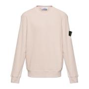 Stone Island Sweatshirt med logotyp Pink, Herr