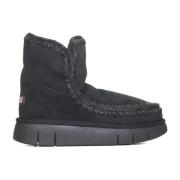 Mou Svarta Mocka Eskimo Ankelboots Black, Dam