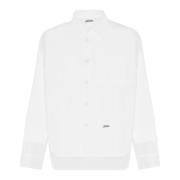 Jean Paul Gaultier Vit Sidenskjorta med Genomskinliga Insatser White, ...