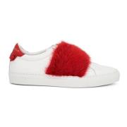 Givenchy Vita lädersneakers med röd panel White, Dam