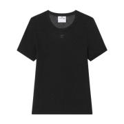 Courrèges Svarta T-shirts och Polos Black, Dam