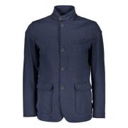 Herno Ullblandning Blazer med Ficka Fram Blue, Herr