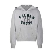 Golden Goose Vintage Ribbad Hoodie Tröja Gray, Herr