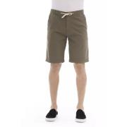 Baldinini Army Cotton Shorts Green, Herr