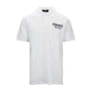 Dsquared2 Herr Knapp Polo Skjorta White, Herr