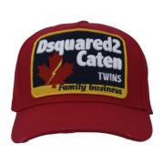 Dsquared2 Kontrast Logo Baseball Cap med Spänne Red, Unisex