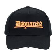 Dsquared2 Signatur Baseballkeps med spänne stängning Black, Unisex