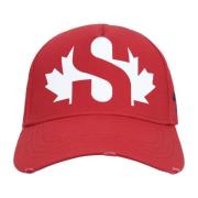 Dsquared2 Logo Baseball Cap med spänne Red, Unisex