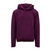 Saint Laurent Hoodie med broderi Purple, Herr