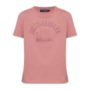 Dolce & Gabbana T-shirt med logotyp Pink, Dam