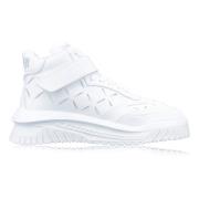 Versace Höga Sneakers med Snören, Kardborreband White, Herr