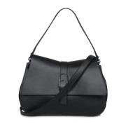 Furla Elegant Svart Läder Axelväska Black, Dam