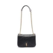 Yves Saint Laurent Vintage Pre-owned Laeder crossbodyvskor Black, Dam