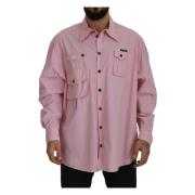 Dolce & Gabbana Casual Shirts Pink, Herr