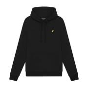 Lyle & Scott Mellanlager Interlock Hoodie Black, Herr