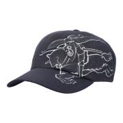 Burberry Equestrian Knight Design Baseball Cap Black, Unisex