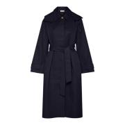 InWear Vattentät Trenchcoat Marinblå Blue, Dam