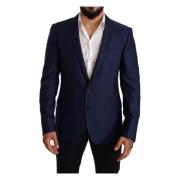 Dolce & Gabbana Elegant Martini Blazer i Blå Blue, Herr