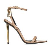 Tom Ford Beige Spike Heel Sandaler Beige, Dam