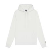 Lyle & Scott Mellanskikt Broderad Hoodie White, Herr