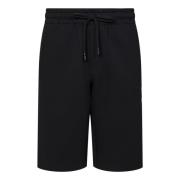 Dolce & Gabbana Svarta Broderade Bomullsshorts Black, Herr