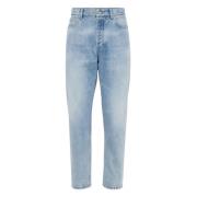 Brunello Cucinelli Bomullsjeans med Fickor Blue, Herr