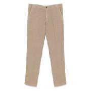 Corneliani Linbyxor med sidofickor och bakfickor Beige, Herr