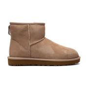 UGG Brun Mocka Slip-On Stövlar Beige, Dam