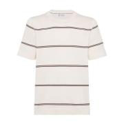 Brunello Cucinelli Vita T-shirts och Polos White, Herr