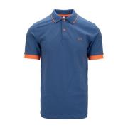 Sun68 Herr Button Polo Skjorta Blue, Herr