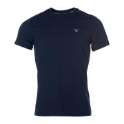 Barbour Blå Tartan Sport T-shirt för Herrar Blue, Herr