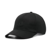 Moncler Svart Baseballkeps med Logotyp Black, Herr