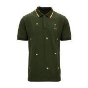 Sun68 Herr Polo med Citrondetaljer Green, Herr