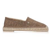 Versace Slip-on Espadriller med Medusa Logo Detalj Beige, Dam