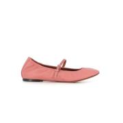 Lanvin Rosa Läder Ballerina Skor Pink, Dam