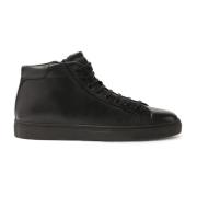 Kazar Minimalistiska herrsneakers med ankellängd Black, Herr