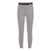 Elisabetta Franchi Slim-fit Trousers White, Dam