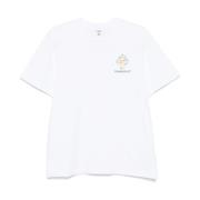 Casablanca Vit Logo Print Crew Neck T-shirt White, Herr