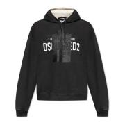 Dsquared2 Sweatshirt med logotyp Black, Herr