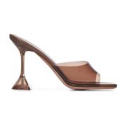 Amina Muaddi Lupita Glass Slipper 95 Brown, Dam