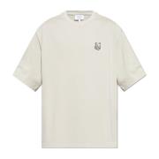 Maison Kitsuné T-shirt med logotyp Beige, Herr