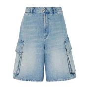 JW Anderson Denim Cargo Shorts Ljusblå Blue, Herr