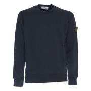 Stone Island Crew Neck Sweatshirt Casual Style Blue, Herr